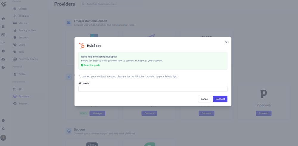HubSpot connect form