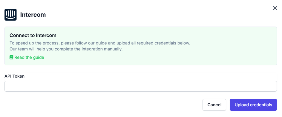 Intercom connect form