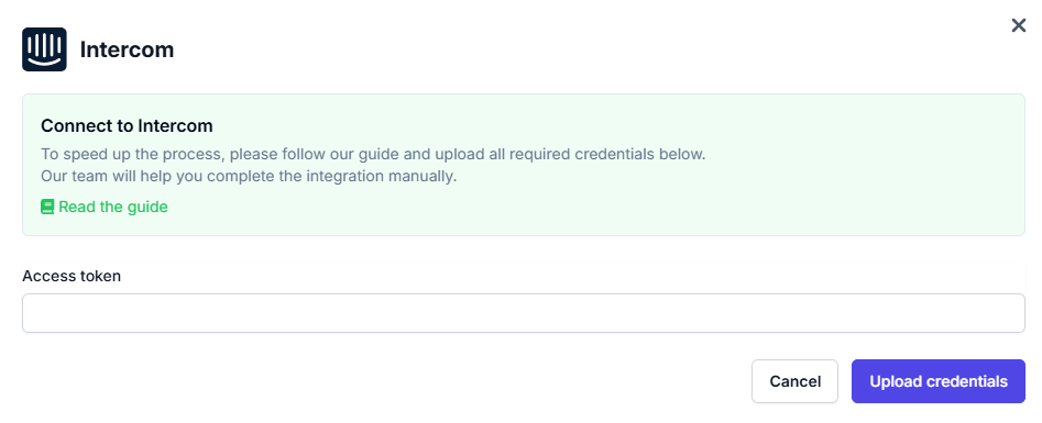 Intercom connect form